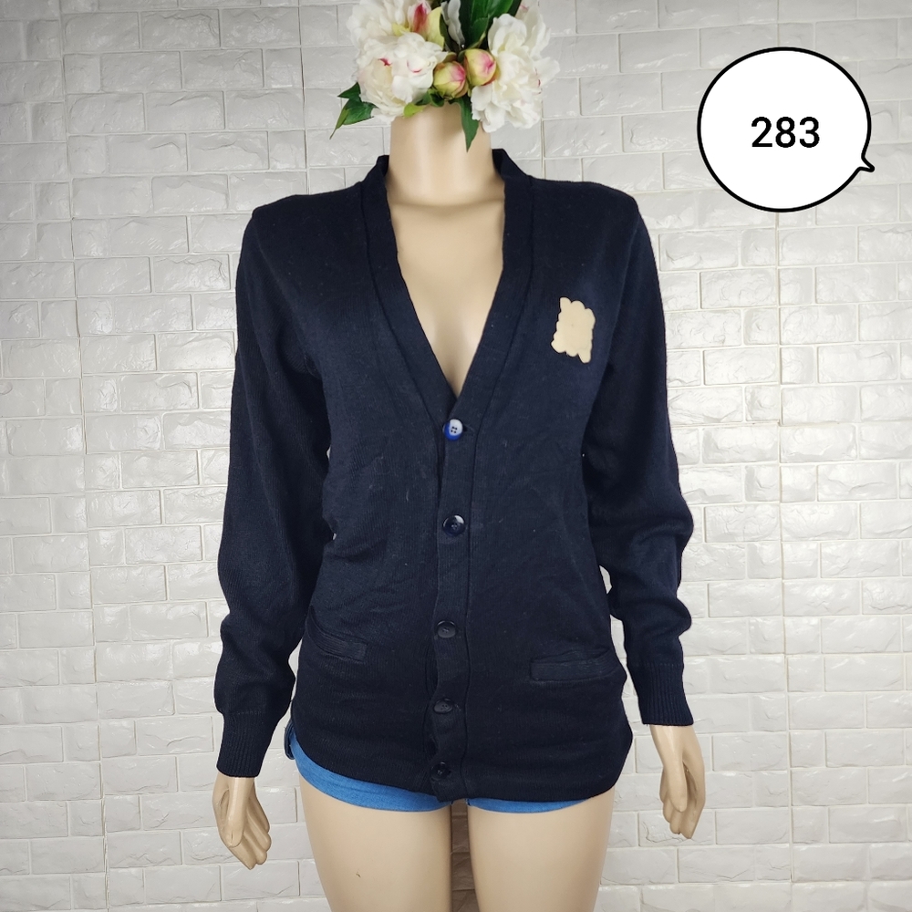 Women’s Black Small Cardigan – Soft Lightweight Everyday Layering Piece